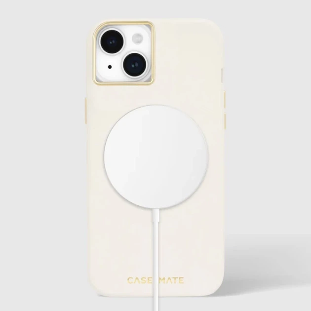 Чехол Case-Mate Silicone для iPhone 15 Plus бежевый with MagSafe (CM051564) - Фото 2 Чехол Case-Mate Silicone для iPhone 15 Plus бежевый with MagSafe (CM051564) - изображение 2
