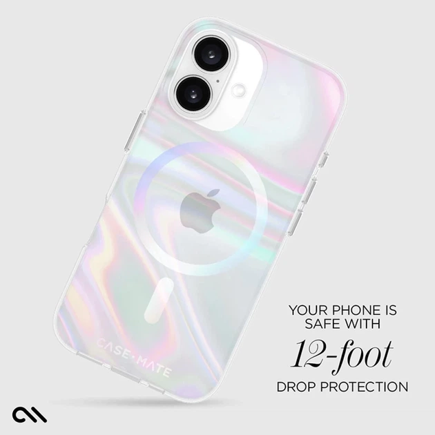 Чохол Case-Mate Soap Bubble для iPhone 16 Iridescent with MagSafe (CM054330) - зображення 11