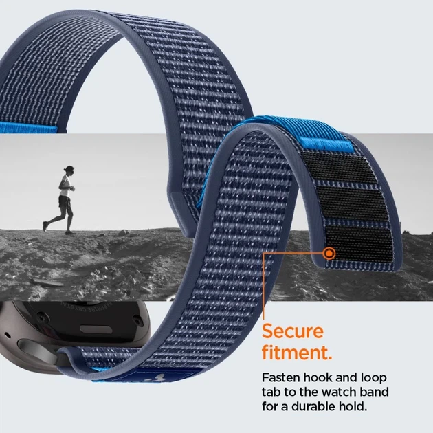 Ремінець Spigen Athlex Air 2 для Apple Watch Ultra 3/2/1 49 mm | Series 11/10 46 mm | Series 9/8/7/6/5/4/SE 45 mm | 44 mm Active Navy Blue (AMP10608) - зображення 11
