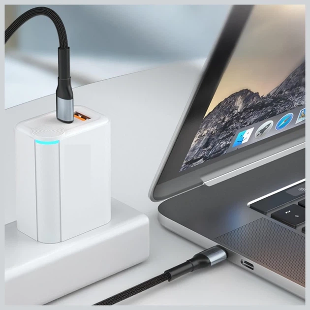 Кабель 3MK Hyper Cable N-SERIES USB-C to USB-C 2m 20V/5A 100W Black (5903108680196) - изображение 7