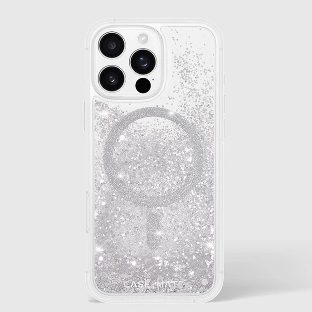 Чехол Case-Mate Waterfall для iPhone 16 Pro Max Silver with MagSafe (CM054612) - Фото 10 Чехол Case-Mate Waterfall для iPhone 16 Pro Max Silver with MagSafe (CM054612) - изображение 10