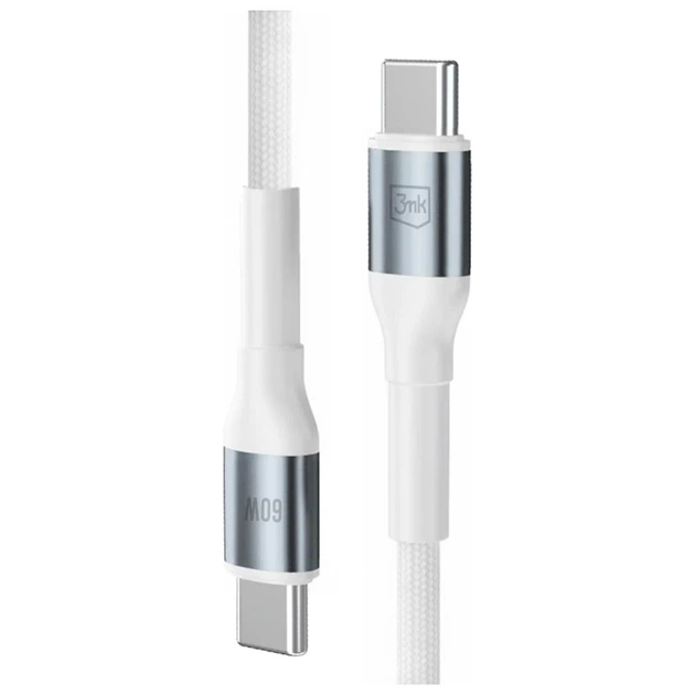 Кабель 3mk Hyper Cable N-Series USB-C to USB-C 1m White (5903108680219) - изображение 2