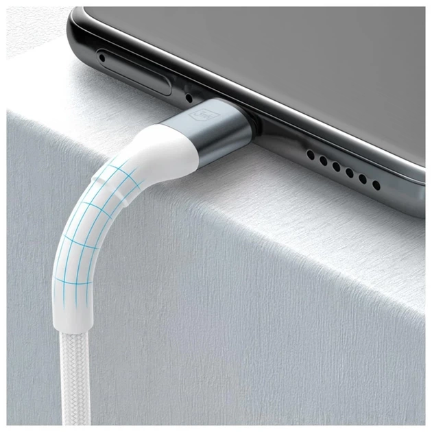 Кабель 3mk Hyper Cable N-Series USB-A to USB-C 1m 18W White (5903108680370) - Фото 5 Кабель 3mk Hyper Cable N-Series USB-A to USB-C 1m 18W White (5903108680370) - изображение 5
