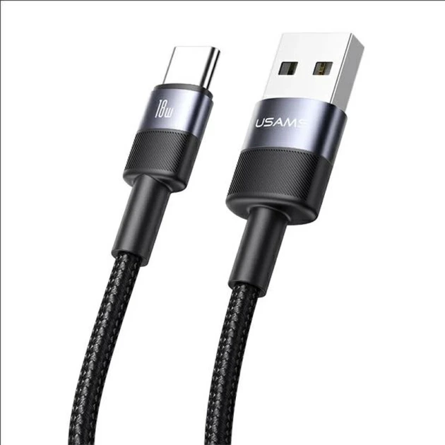 Kabel Usams USB to USB‑C 3A 1.2 m Fast Charging Tarnish (6958444991870) - obraz 2