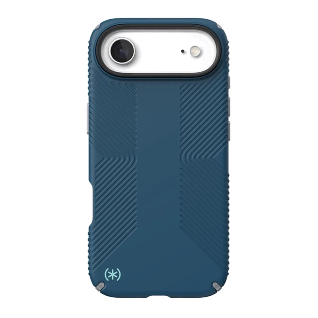 Чехол Speck Presidio2 Grip для iPhone 17 Air Deep Sea / Silver Metallic / Spell Blue with MagSafe (150967-3261) - изображение 8