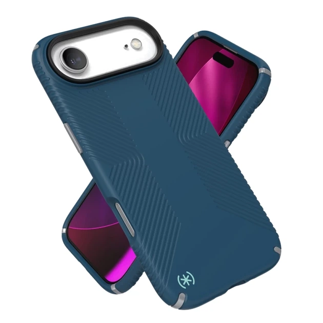 Чехол Speck Presidio2 Grip для iPhone 17 Air Deep Sea / Silver Metallic / Spell Blue with MagSafe (150967-3261) - изображение 10