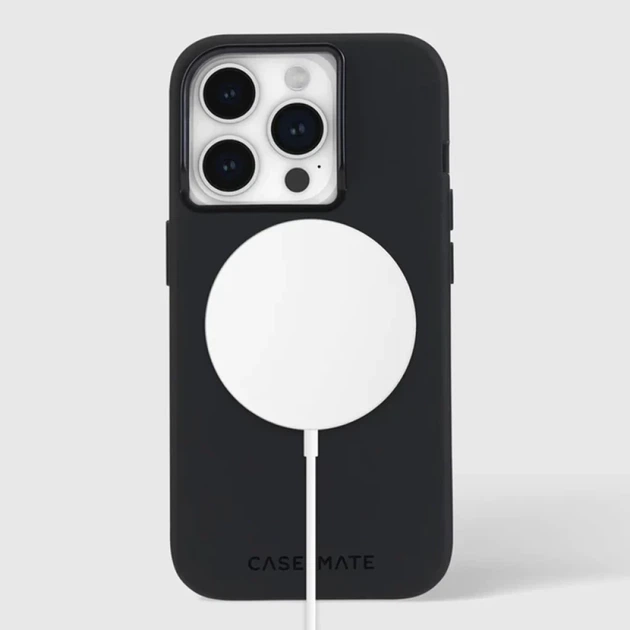 Чехол Case-Mate Silicone для iPhone 15 Pro черный with MagSafe (CM051468) - изображение 2