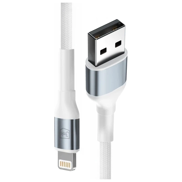 Кабель 3mk Hyper Cable N-Series USB-A to Lightning 2m White (5903108680325) - Фото 2 Кабель 3mk Hyper Cable N-Series USB-A to Lightning 2m White (5903108680325) - зображення 2