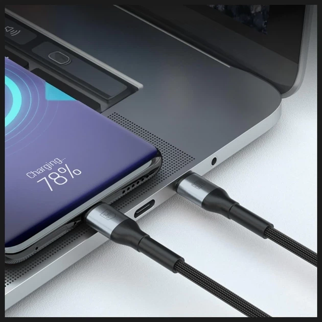 Кабель 3MK Hyper Cable N-SERIES USB-C to USB-C 2m 20V/3A 60W Black (5903108680226) - Фото 3 Кабель 3MK Hyper Cable N-SERIES USB-C to USB-C 2m 20V/3A 60W Black (5903108680226) - изображение 3