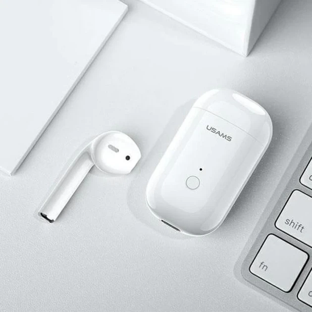 Bluetooth-гарнитура Usams LB001 LB Series Bluetooth 5.0 White (BHULB01) - Фото 3 Bluetooth-гарнитура Usams LB001 LB Series Bluetooth 5.0 White (BHULB01) - изображение 3