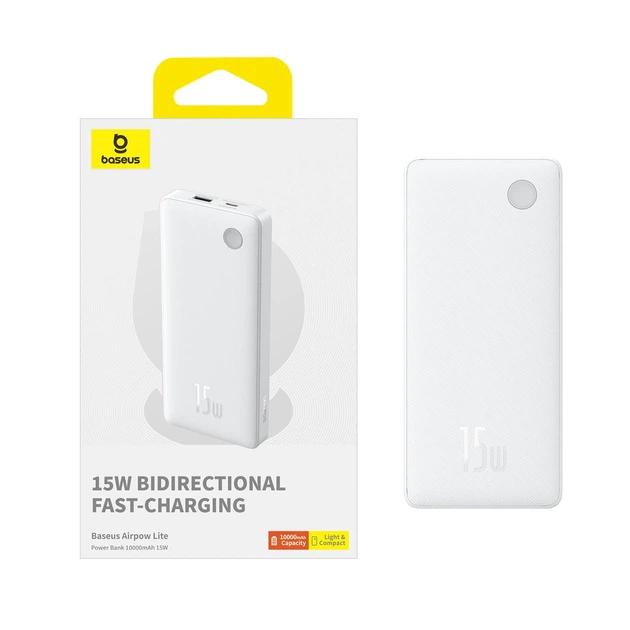 Павербанк Baseus Airpow Lite 10000mAh 15W White (P10067500213-00) - зображення 3
