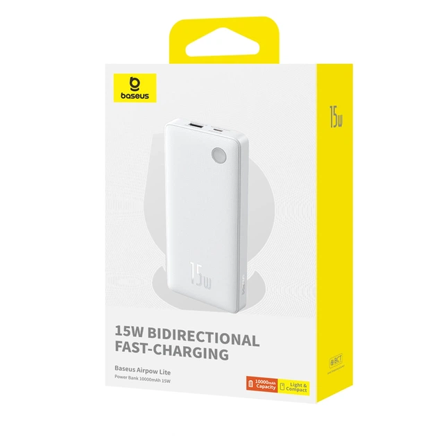 Павербанк Baseus Airpow Lite 10000mAh 15W White (P10067500213-00) - зображення 4