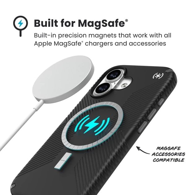 Чехол Speck Presidio2 Grip для iPhone 17 Black / Slate Grey / White with MagSafe (150958-D143) - изображение 5