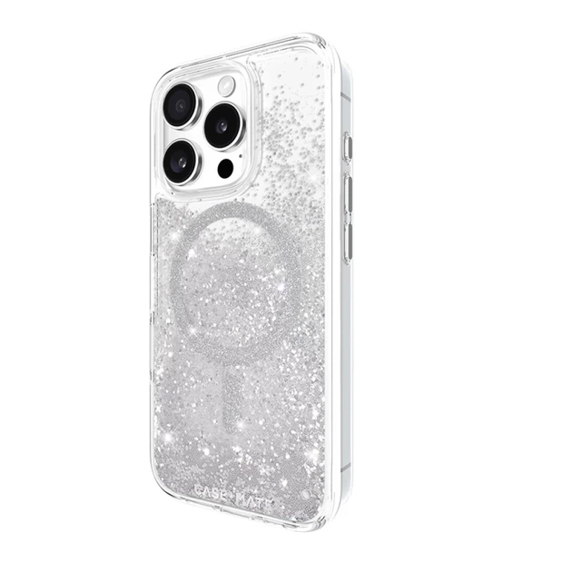 Чехол Case-Mate Waterfall для iPhone 16 Pro Silver with MagSafe (CM054602) - Фото 4 Чехол Case-Mate Waterfall для iPhone 16 Pro Silver with MagSafe (CM054602) - изображение 4