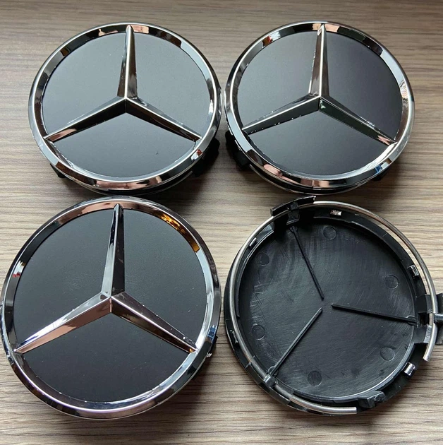 Колпачки в диски Mercedes ( черный ) 75 мм 70 мм матовые мерседес - Фото 2 Колпачки в диски Mercedes ( черный ) 75 мм 70 мм матовые мерседес - изображение 2