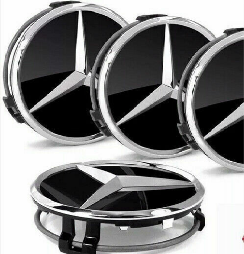 Колпачки в диски Mercedes чёрные 75 мм 70 мм глянец мерседес - изображение 8