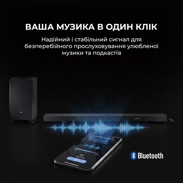 Саундбар Sharp HT-SBW53121(BK) - изображение 7
