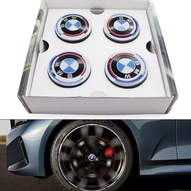 Колпачки статичные в диски BMW бмв 68 мм 65 мм 36122455269 заглушки неподвижные 50 years фиксированные - изображение 5