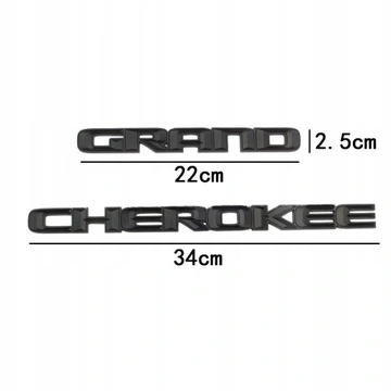 Шильдик емблема табличка JEEP чорна глянець Grand Cherokee 560 мм 25 мм - Фото 5 Шильдик емблема табличка JEEP чорна глянець Grand Cherokee 560 мм 25 мм - зображення 5