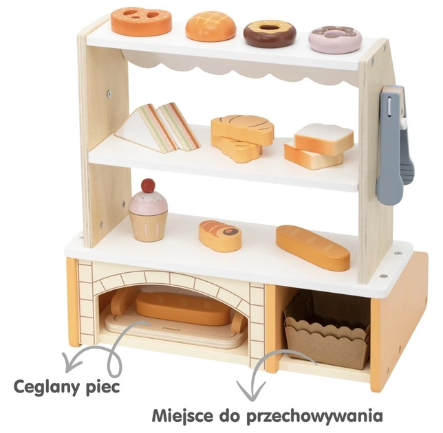 Zestaw do zabawy Viga Drewniana mini piekarnia Sklep z wypiekami 16 el. (44296) (6971608442964) - obraz 2