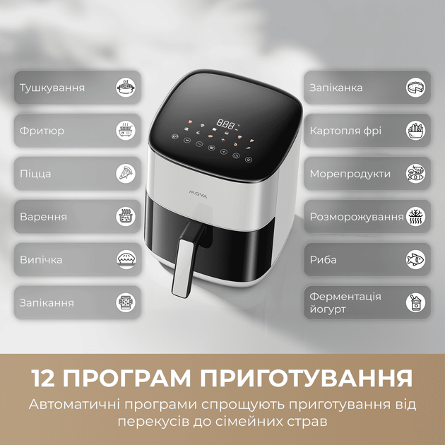 Мультипечь MOVA AeroChef FD10s Pro White - изображение 11