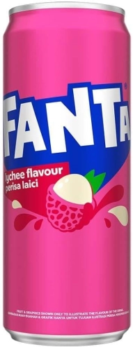 Газований напій Fanta Lychee Flavour 320 мл - Фото 1 Газований напій Fanta Lychee Flavour 320 мл - зображення 1