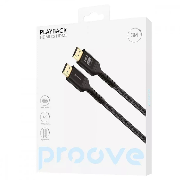 Кабель Proove PlayBack HDMI to HDMI 3м - Фото 2 Кабель Proove PlayBack HDMI to HDMI 3м - зображення 2