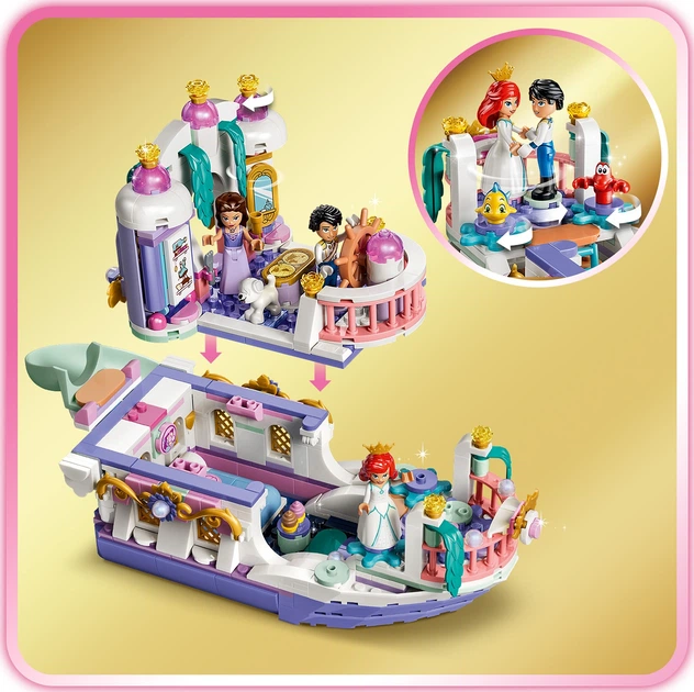 Конструктор LEGO Disney Princess Королівський весільний човен Аріель 519 деталей (43299) - зображення 4