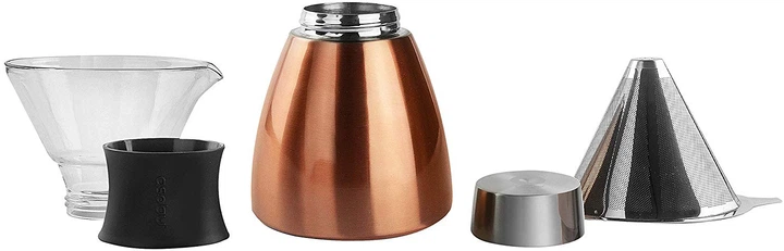 Zestaw do parzenia kawy Asobu Pour Over 1 L z termosem Copper (PO300 COPPER/BLACK) - obraz 4
