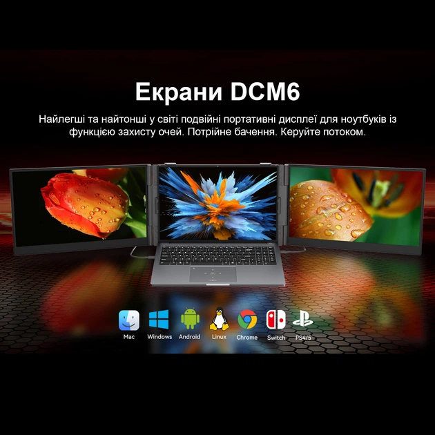 Монитор 14" Blackview DCM6 Dual Grey (BVDCM6) - изображение 4