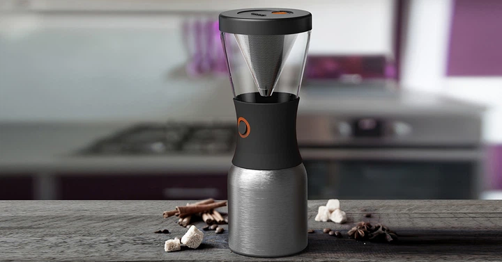 Zestaw do parzenia kawy Asobu Cold Brew 1 L z termosem Silver (KB900 SILVER/BLACK) - obraz 11