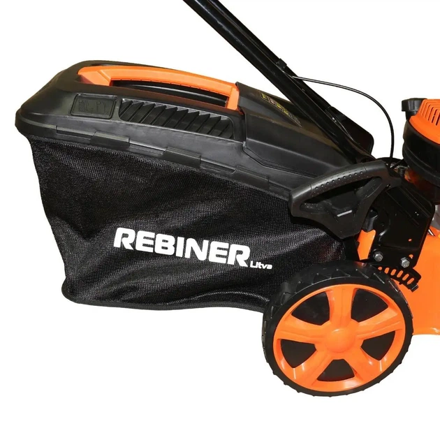 Самохідна бензинова газонокосарка Rebiner RLM 460S 4 тактний двигун Мульчування Додатковий Ніж - зображення 6