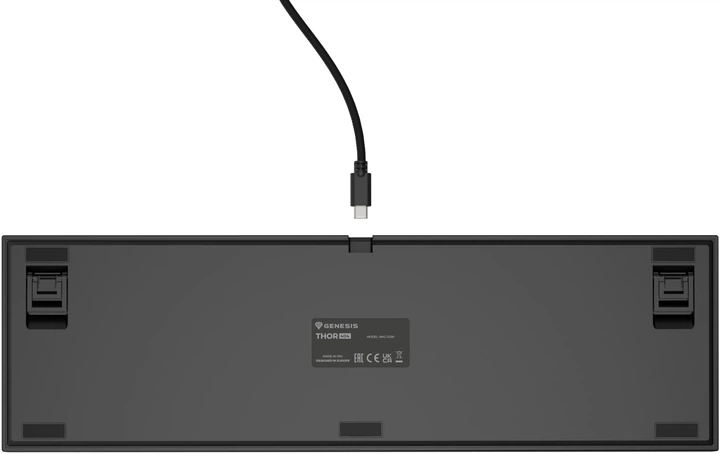 Клавіатура дротова Genesis Thor 404 Outemu Peach Silent Black (NKG-2298) - зображення 6