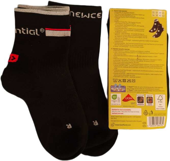 Жіночі спортивні шкарпетки для велоспорту Kaufland Newcential Cycling socks 39-40р 2 пари - зображення 2