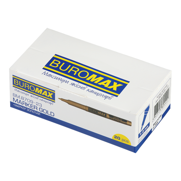 Маркер BuroMax Gold 1-2 мм золотой (BM.8709-23) - изображение 3