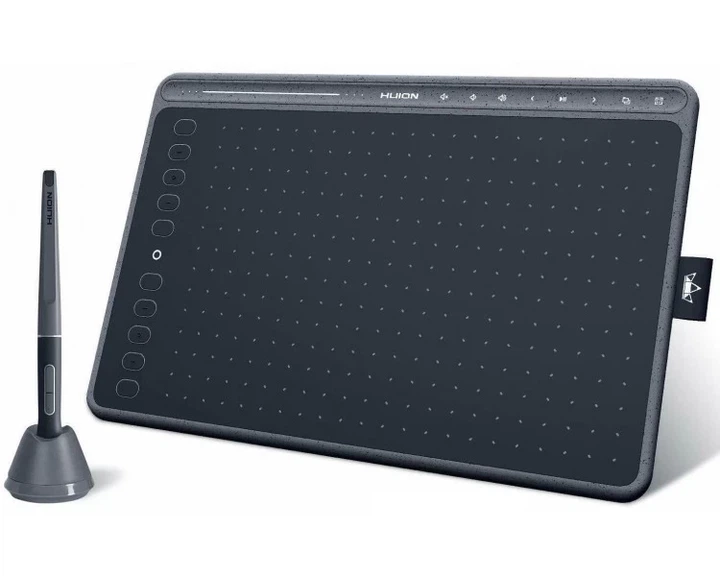 Графічний планшет Huion HS611 + рукавичка, Black - зображення 2