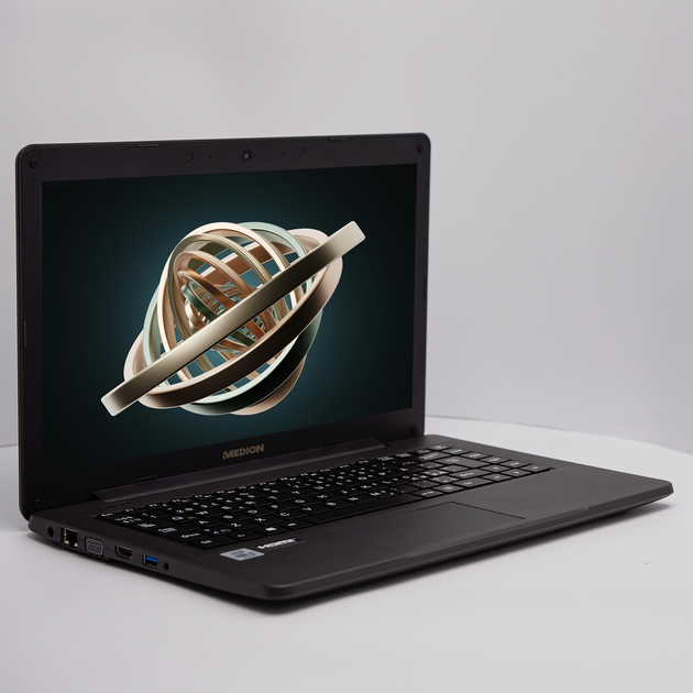 Ноутбук 14" Medion (Lenovo Group) E14409 | Intel Core i3-1005G1 | (1920x1080) FullHD | RAM DDR4 4 ГБ | SSD 128 ГБ | Intel Graphics | LTE | HDMI + VGA | LAN (RJ-45) | Win10 (5179) - Уцінка - зображення 3