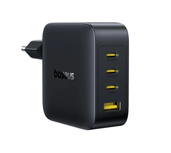 Сетевое зарядное устройство Baseus GaN EnerFill FH11 2Type-C+USB 140W E0121J Black - Фото 1 Сетевое зарядное устройство Baseus GaN EnerFill FH11 2Type-C+USB 140W E0121J Black - изображение 1