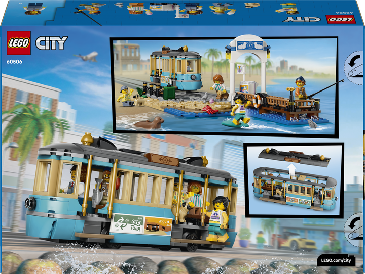 Zestaw klocków LEGO City Tramwaj przy plaży 693 elementy (60506) - obraz 9