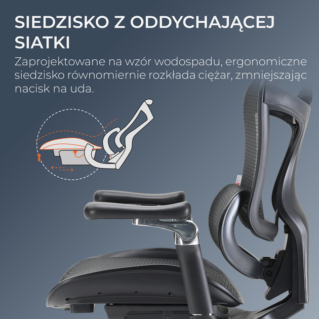 Крісло офісне SIHOO DORO C300 Pro Mesh Black (DORO-C300-PRO-M101) - зображення 13