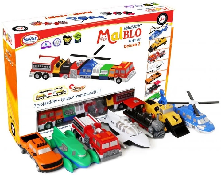 Zestaw zabawek magnetycznych MalBlo Magnetic Deluxe 2 MAL 0314 (755828603147) - obraz 9