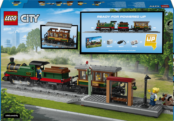Zestaw klocków LEGO City Retro pociąg z lokomotywą parową 575 elementów (60511) - obraz 9