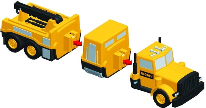 Zestaw zabawek magnetycznych MalBlo Magnetic Pojazdy Budowlane MAL 0315 (755828603154) - obraz 4