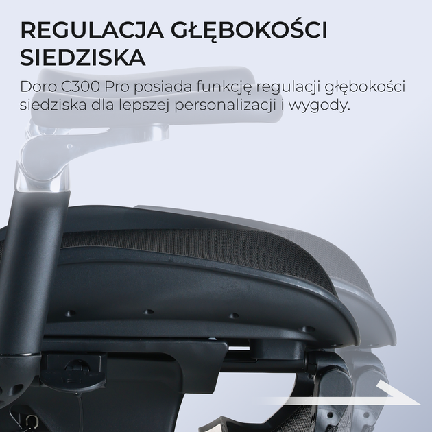 Fotel biurowy SIHOO DORO C300 Pro Mesh Black (DORO-C300-PRO-M101-JT) - Zdjęcie 11 Fotel biurowy SIHOO DORO C300 Pro Mesh Black (DORO-C300-PRO-M101-JT) - obraz 11
