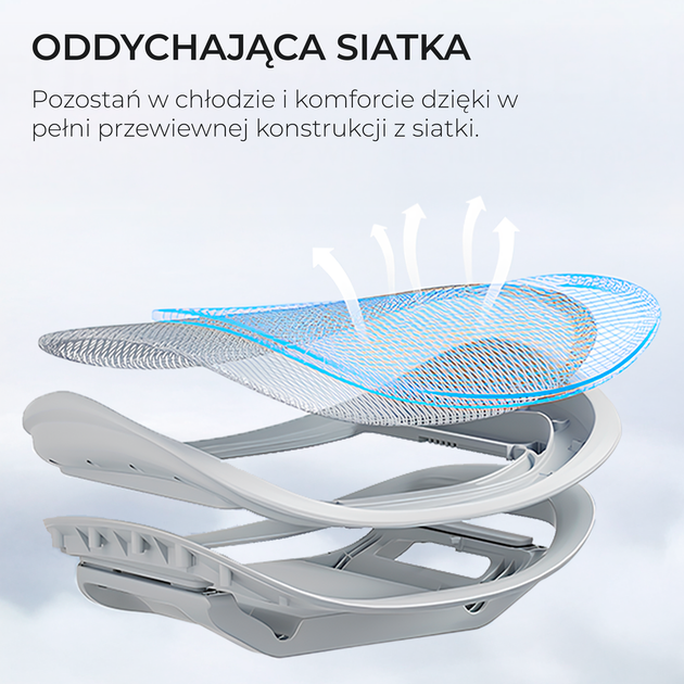 Fotel biurowy Sihoo DORO C300 Pro Mesh White (DORO-C300-PRO-M102-JT) - Zdjęcie 18 Fotel biurowy Sihoo DORO C300 Pro Mesh White (DORO-C300-PRO-M102-JT) - obraz 18