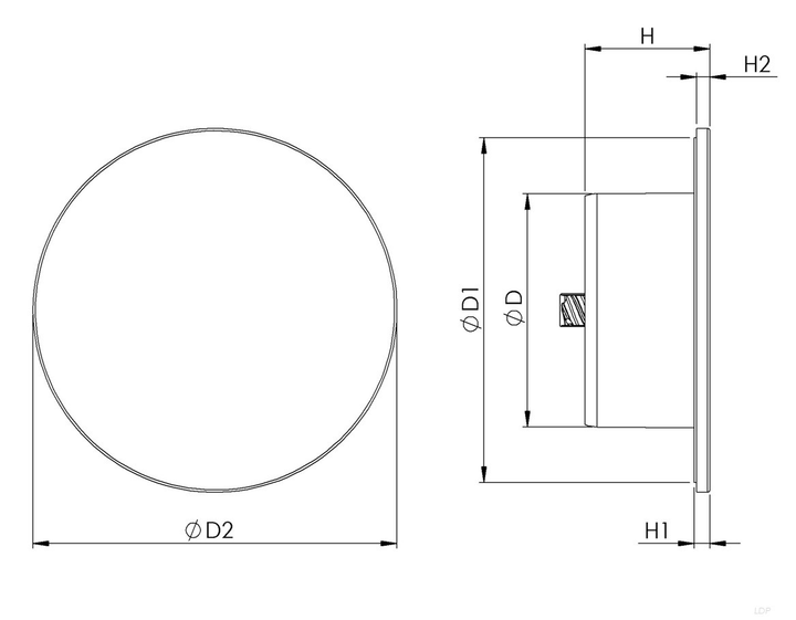 Дифузор пластмасовий Europlast A6 LDP125, Ø125mm, універсальний, білий - изображение 3
