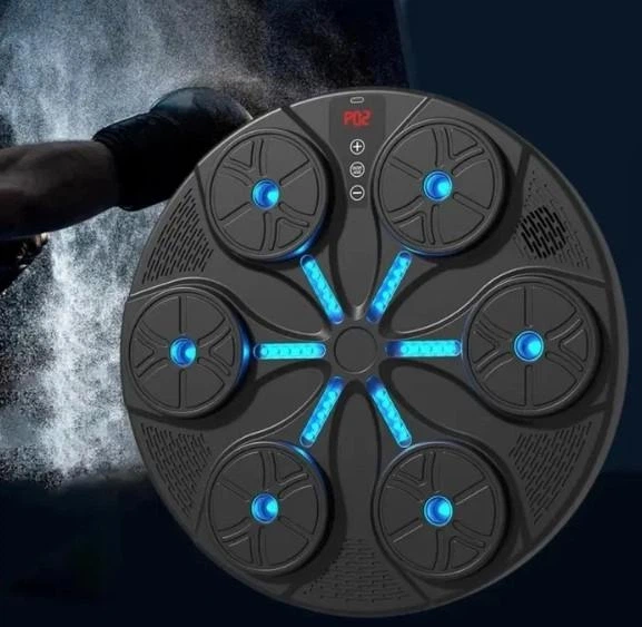 Тренажер для бокса с Bluetooth и LED подсветкой, музыкальный для развития реакции, скорости удара и координации для детей и взрослых черная - Фото 2 Тренажер для бокса с Bluetooth и LED подсветкой, музыкальный для развития реакции, скорости удара и координации для детей и взрослых черная - изображение 2