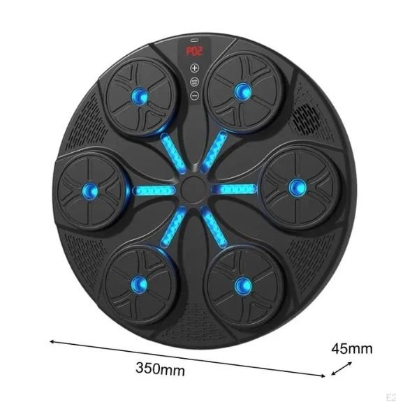 Тренажер для бокса с Bluetooth и LED подсветкой, музыкальный для развития реакции, скорости удара и координации для детей и взрослых черная - Фото 3 Тренажер для бокса с Bluetooth и LED подсветкой, музыкальный для развития реакции, скорости удара и координации для детей и взрослых черная - изображение 3