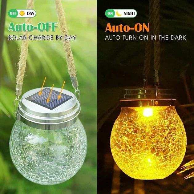 Декоративный хрустальный стеклянный LED шар для террасы garden light jar - изображение 4