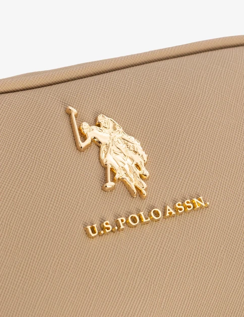 Сумка кросбоді U.S. Polo Assn. Classic Zip Crossbody Bag Taupe (бежева) - зображення 6